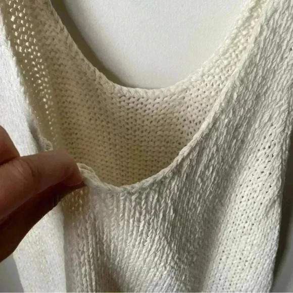 Cream Knit Top - Long & Flowy, Lower Back, Versatile Beach Cover-Up - Picture 7 of 7